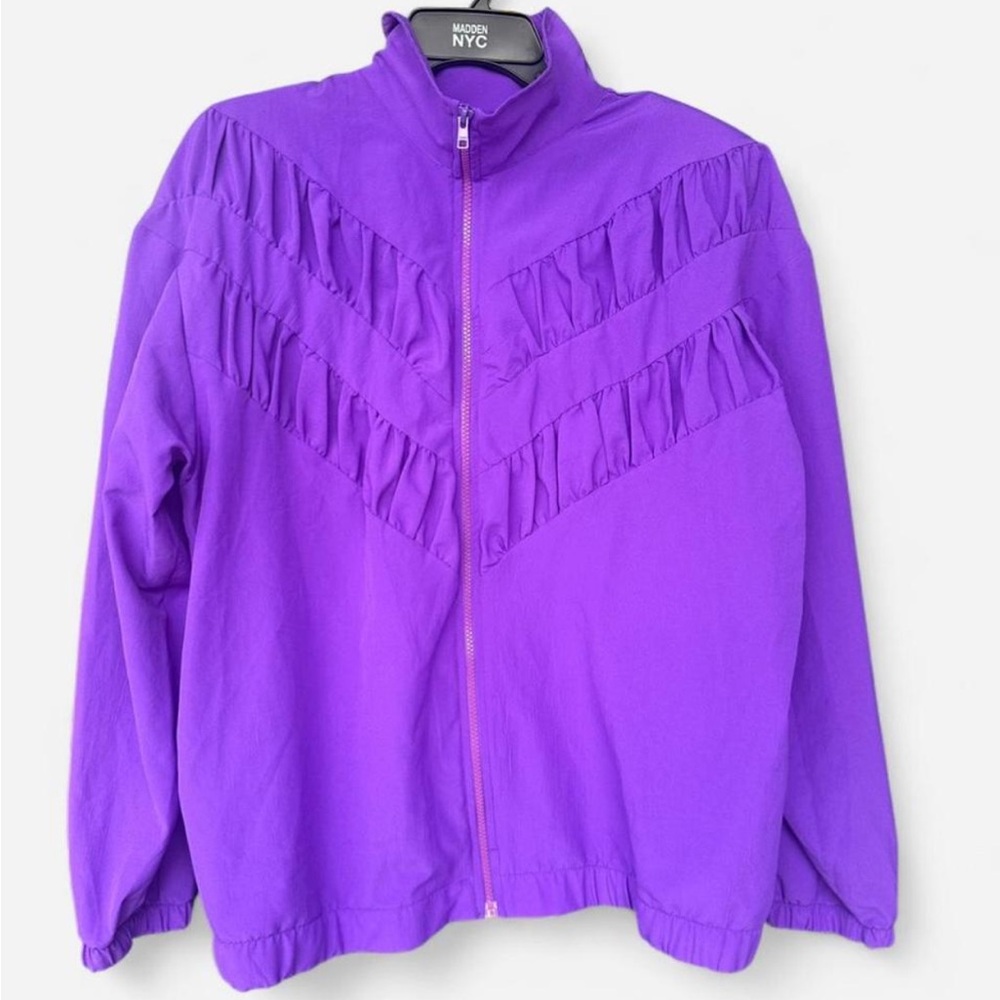 Teddi Vibrant Purple Bomber Jacket